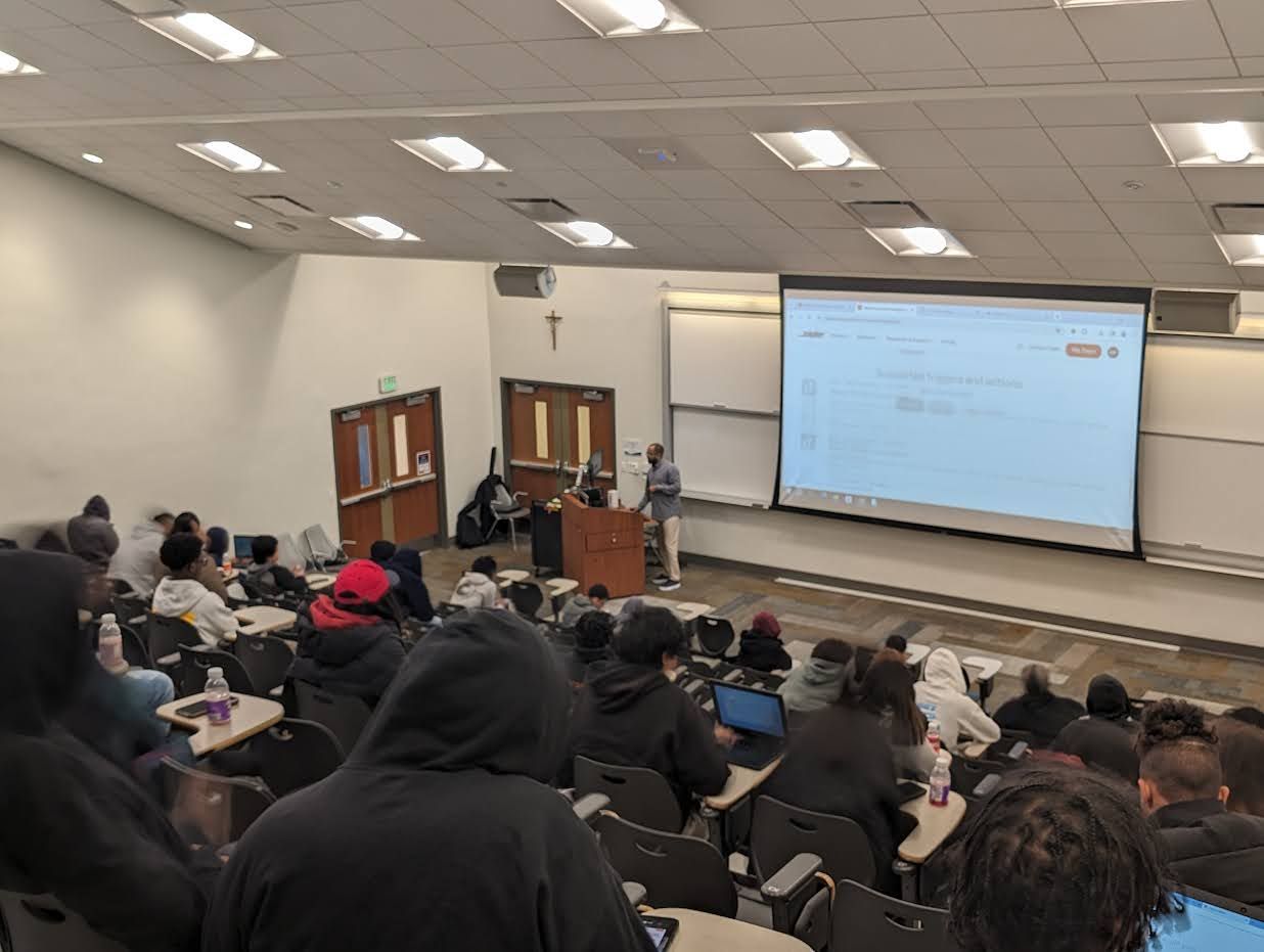 Large classroom lecture